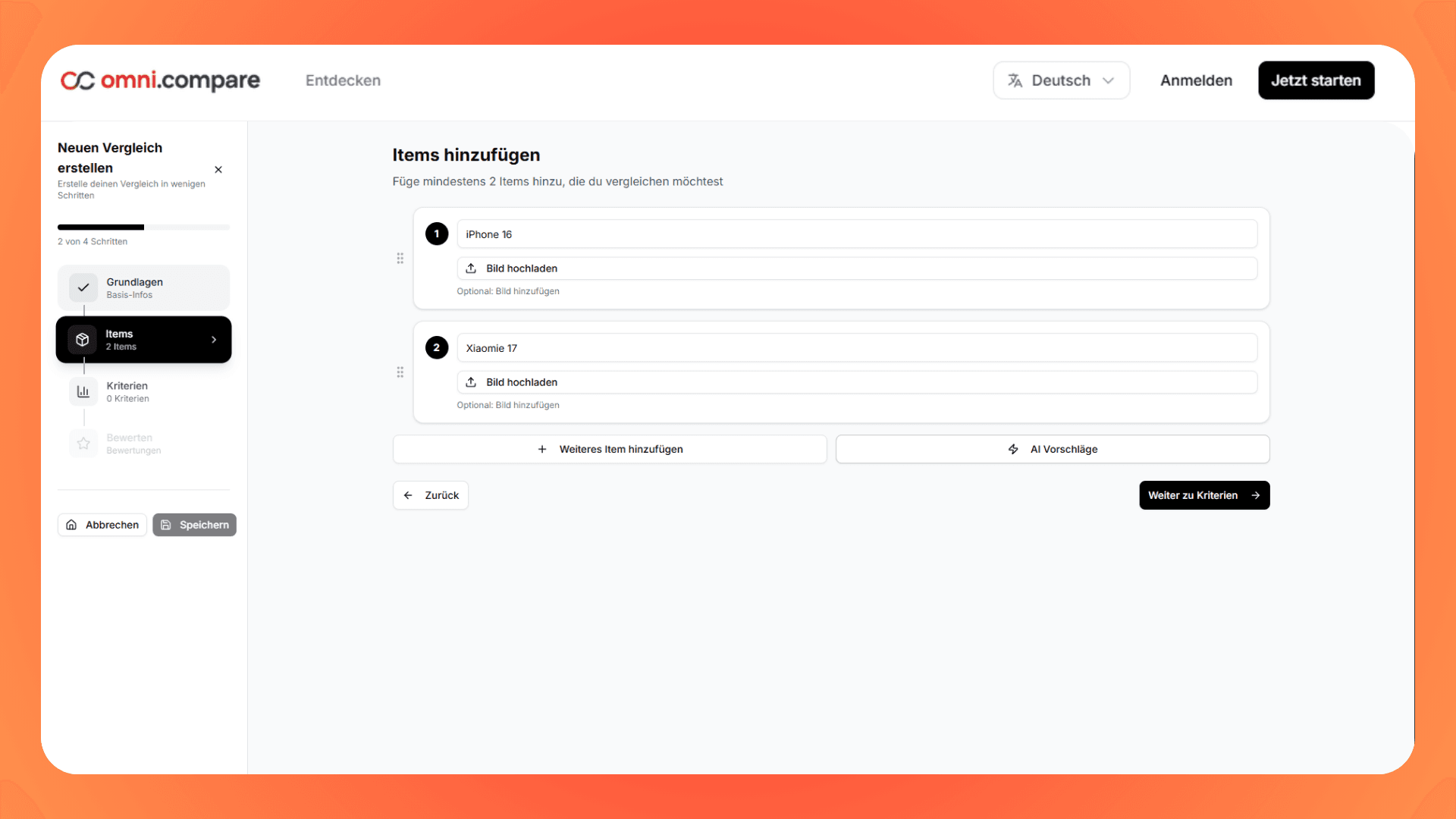 Omni.Compare: SaaS-Vergleichsplattform Bild 3