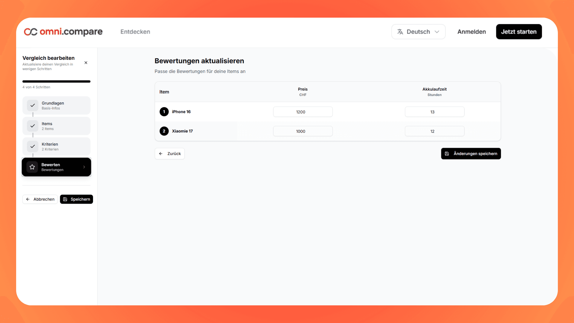 Omni.Compare: SaaS-Vergleichsplattform Bild 5