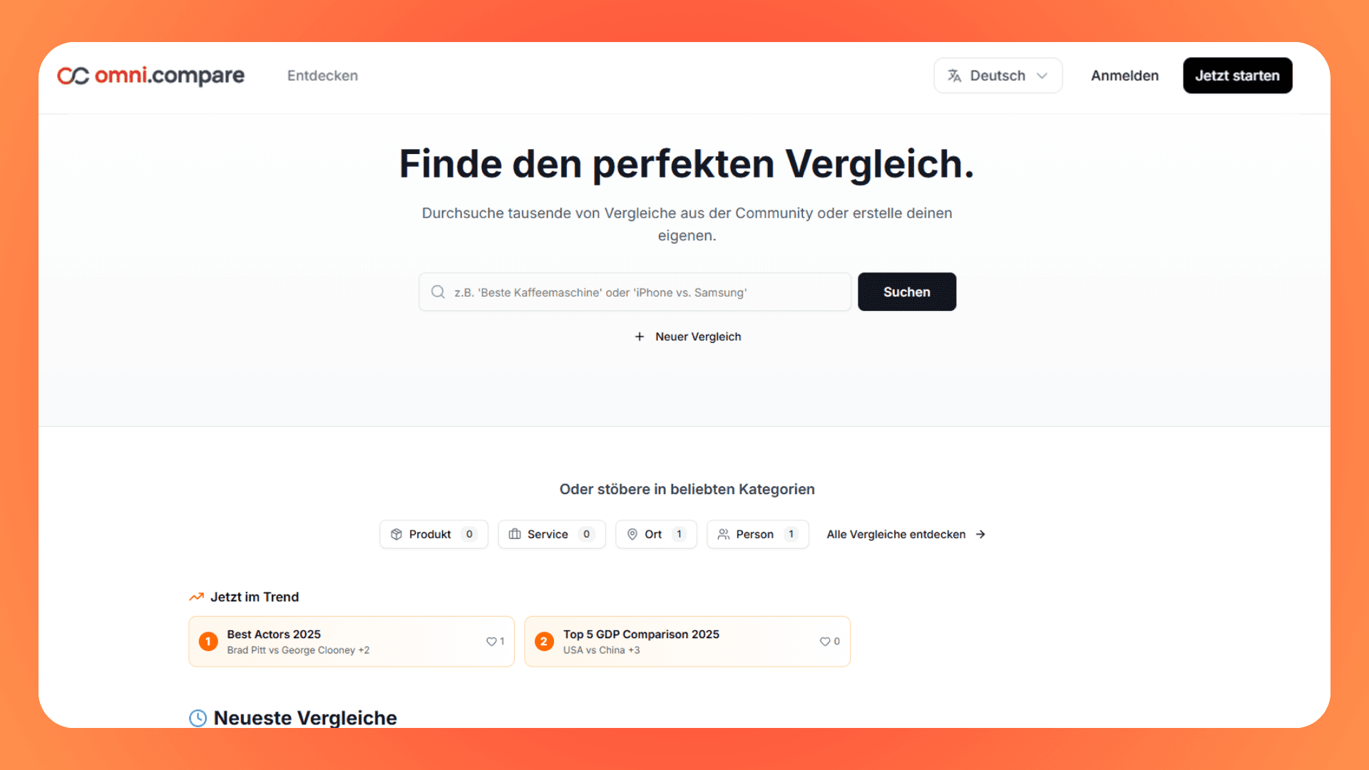 Omni.Compare: SaaS-Vergleichsplattform